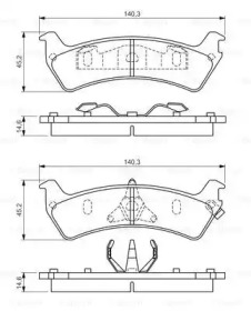 Комплект тормозных колодок (BOSCH: 0 986 424 655)