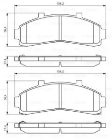 Комплект тормозных колодок (BOSCH: 0 986 424 656)