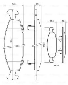 Комплект тормозных колодок (BOSCH: 0 986 424 666)