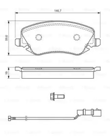 Комплект тормозных колодок (BOSCH: 0 986 424 679)