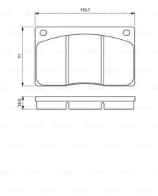 Комплект тормозных колодок (BOSCH: 0 986 424 684)