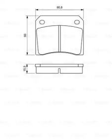 Комплект тормозных колодок (BOSCH: 0 986 424 685)