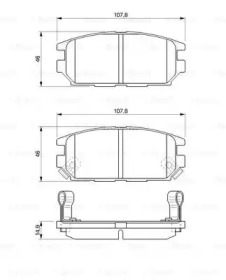 Комплект тормозных колодок (BOSCH: 0 986 424 686)