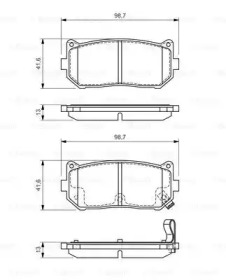 Комплект тормозных колодок (BOSCH: 0 986 424 693)