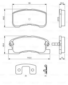 Комплект тормозных колодок (BOSCH: 0 986 424 697)