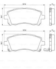 Комплект тормозных колодок (BOSCH: 0 986 424 700)