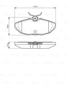 Комплект тормозных колодок (BOSCH: 0 986 424 702)