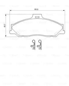 Комплект тормозных колодок (BOSCH: 0 986 424 720)