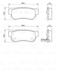 Комплект тормозных колодок (BOSCH: 0 986 424 728)