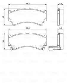 Комплект тормозных колодок (BOSCH: 0 986 424 732)