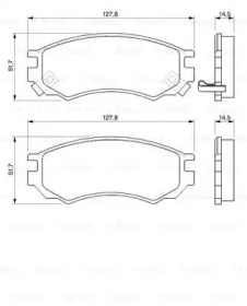 Комплект тормозных колодок (BOSCH: 0 986 424 733)