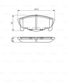 Комплект тормозных колодок (BOSCH: 0 986 424 737)