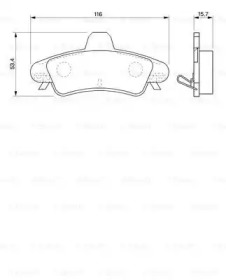 Комплект тормозных колодок (BOSCH: 0 986 424 744)