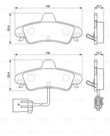 Комплект тормозных колодок (BOSCH: 0 986 424 745)