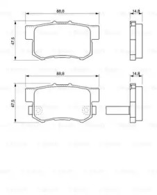 Комплект тормозных колодок (BOSCH: 0 986 424 771)