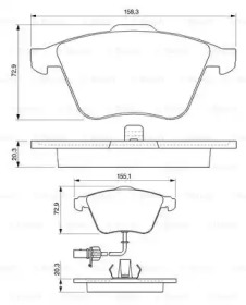 Комплект тормозных колодок (BOSCH: 0 986 424 779)