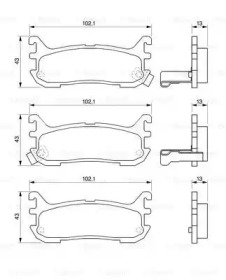 Комплект тормозных колодок (BOSCH: 0 986 424 782)