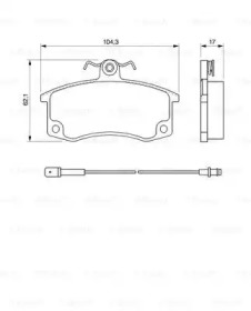 Комплект тормозных колодок (BOSCH: 0 986 424 783)