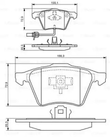 Комплект тормозных колодок (BOSCH: 0 986 424 806)