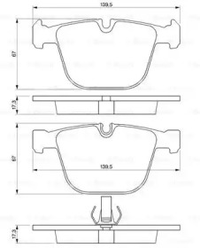 Комплект тормозных колодок (BOSCH: 0 986 424 812)