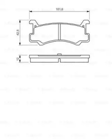 Комплект тормозных колодок (BOSCH: 0 986 460 080)