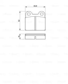 Комплект тормозных колодок (BOSCH: 0 986 460 101)