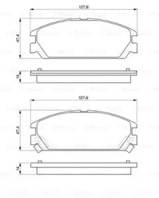 Комплект тормозных колодок (BOSCH: 0 986 460 936)