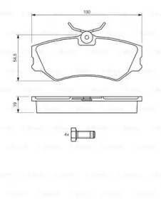 Комплект тормозных колодок (BOSCH: 0 986 460 941)