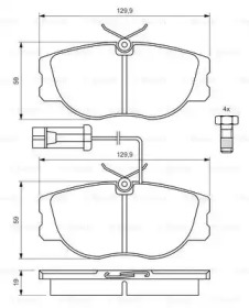 Комплект тормозных колодок (BOSCH: 0 986 460 942)