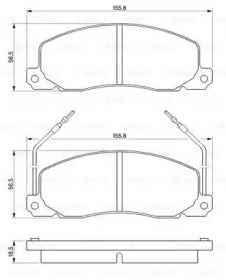 Комплект тормозных колодок (BOSCH: 0 986 460 946)