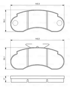 Комплект тормозных колодок (BOSCH: 0 986 460 947)