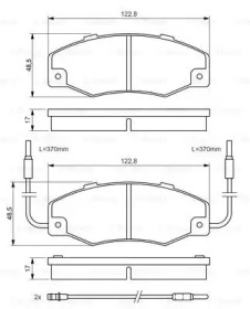 Комплект тормозных колодок (BOSCH: 0 986 460 953)