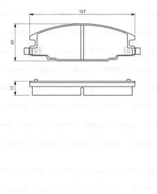 Комплект тормозных колодок (BOSCH: 0 986 460 960)