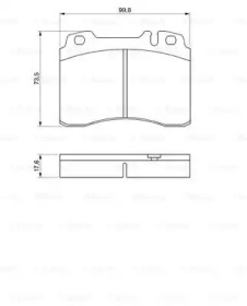 Комплект тормозных колодок (BOSCH: 0 986 460 966)