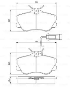 Комплект тормозных колодок (BOSCH: 0 986 460 973)