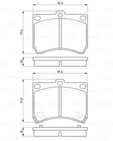 Комплект тормозных колодок (BOSCH: 0 986 460 974)