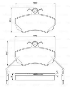 Комплект тормозных колодок (BOSCH: 0 986 460 982)