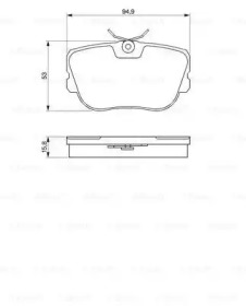 Комплект тормозных колодок (BOSCH: 0 986 460 988)