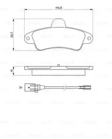 Комплект тормозных колодок (BOSCH: 0 986 460 991)