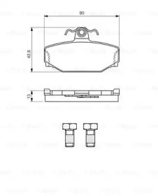 Комплект тормозных колодок (BOSCH: 0 986 460 995)