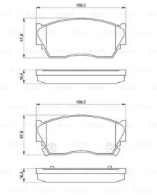 Комплект тормозных колодок (BOSCH: 0 986 460 997)