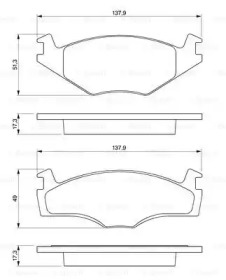 Комплект тормозных колодок (BOSCH: 0 986 461 106)