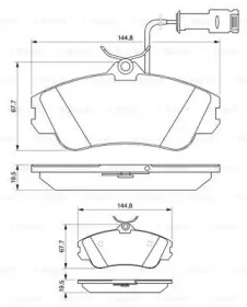 Комплект тормозных колодок (BOSCH: 0 986 461 115)