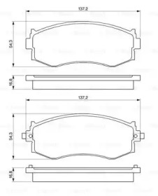 Комплект тормозных колодок (BOSCH: 0 986 461 121)