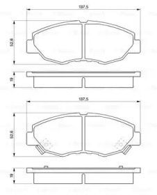 Комплект тормозных колодок (BOSCH: 0 986 461 124)