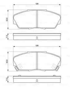 Комплект тормозных колодок (BOSCH: 0 986 461 125)