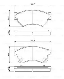 Комплект тормозных колодок (BOSCH: 0 986 461 128)