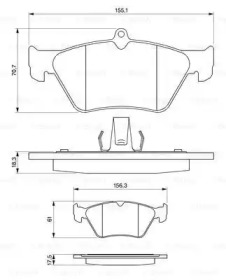 Комплект тормозных колодок (BOSCH: 0 986 461 129)