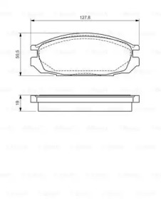 Комплект тормозных колодок (BOSCH: 0 986 461 133)