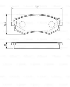 Комплект тормозных колодок (BOSCH: 0 986 461 139)